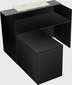 L-shaped modular reception