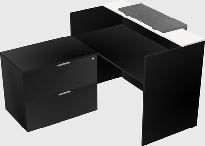 L-shaped modular reception