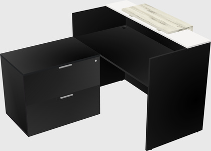 L-shaped modular reception
