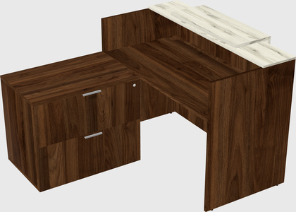L-shaped modular reception