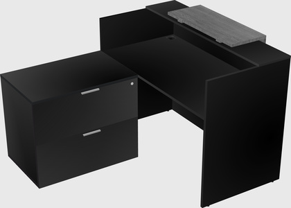 L-shaped modular reception