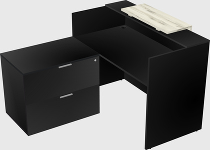 L-shaped modular reception