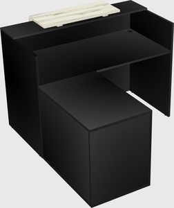 L-shaped modular reception