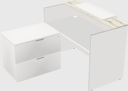L-shaped modular reception