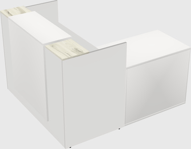 L-shaped modular reception