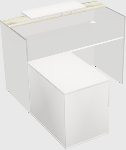 L-shaped modular reception