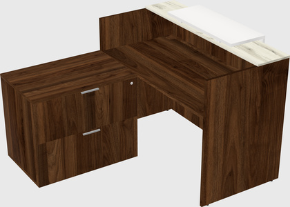 L-shaped modular reception