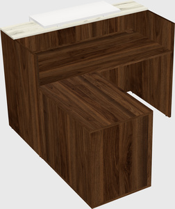L-shaped modular reception