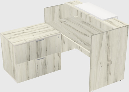L-shaped modular reception