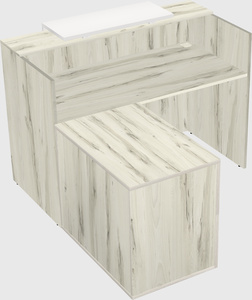L-shaped modular reception