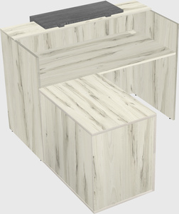 L-shaped modular reception