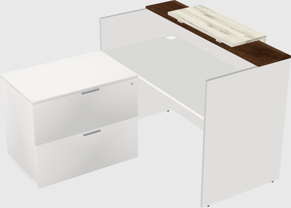 L-shaped modular reception