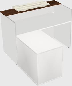 L-shaped modular reception