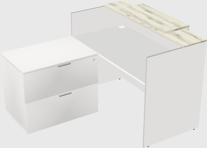 L-shaped modular reception