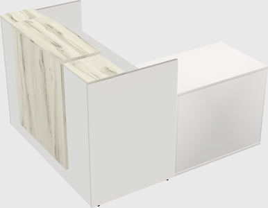 L-shaped modular reception
