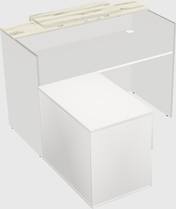 L-shaped modular reception