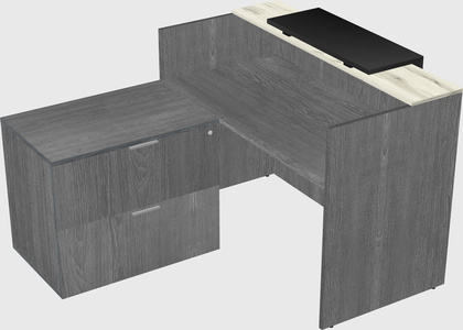 L-shaped modular reception