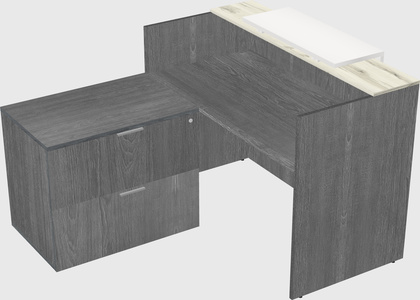 L-shaped modular reception