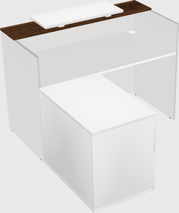 L-shaped modular reception