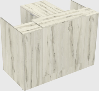 L-shaped modular reception