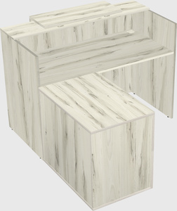 L-shaped modular reception