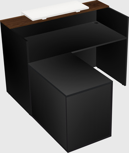 L-shaped modular reception