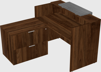 L-shaped modular reception
