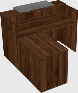 L-shaped modular reception