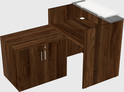 L-shaped modular reception