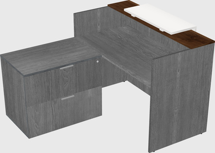 L-shaped modular reception