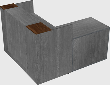L-shaped modular reception