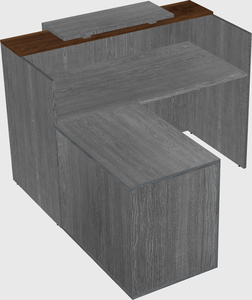 L-shaped modular reception