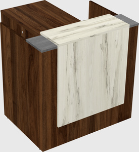 L-shaped modular reception
