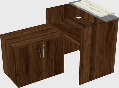 L-shaped modular reception