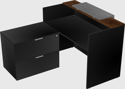 L-shaped modular reception