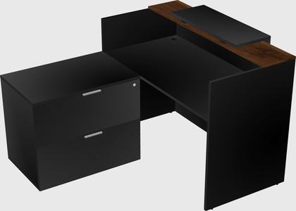 L-shaped modular reception
