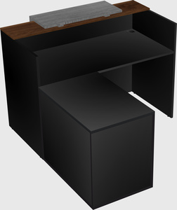 L-shaped modular reception