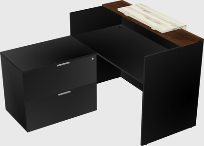 L-shaped modular reception