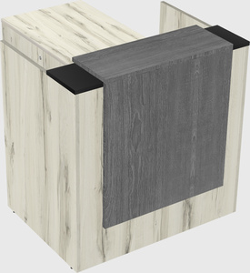 L-shaped modular reception