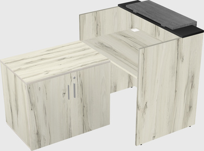 L-shaped modular reception