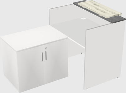 L-shaped modular reception