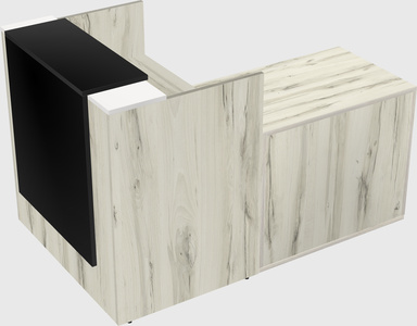 L-shaped modular reception