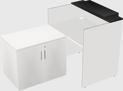 L-shaped modular reception