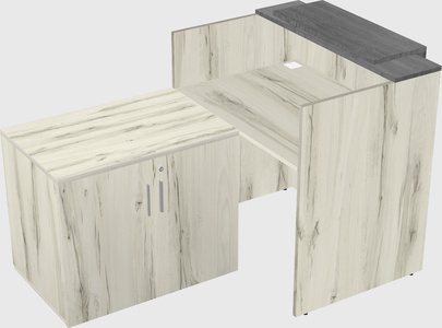 L-shaped modular reception