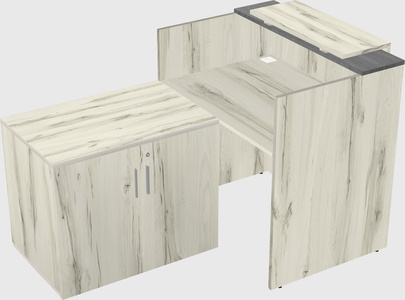 L-shaped modular reception