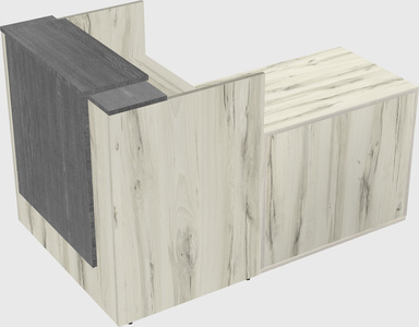 L-shaped modular reception