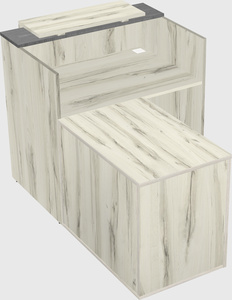 L-shaped modular reception