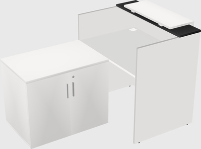 L-shaped modular reception