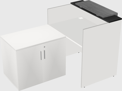 L-shaped modular reception