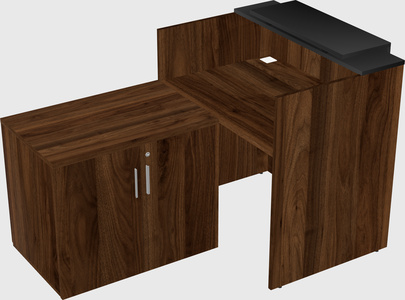 L-shaped modular reception